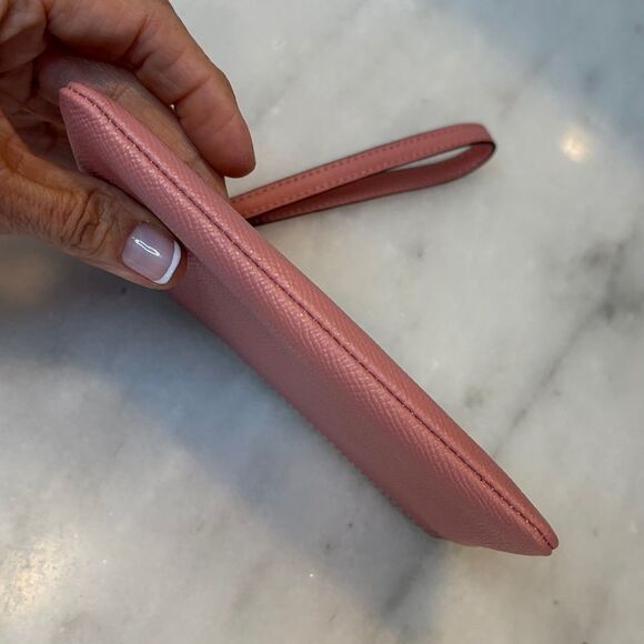 Coach Saffiano Leather Pouch Wristlet - Picture 11 of 13